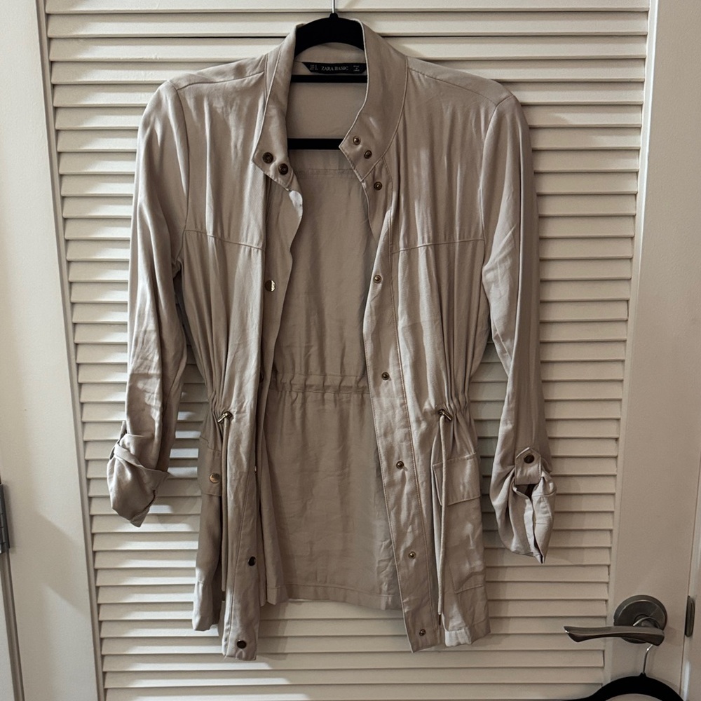 Zara Beige Utility Jacket